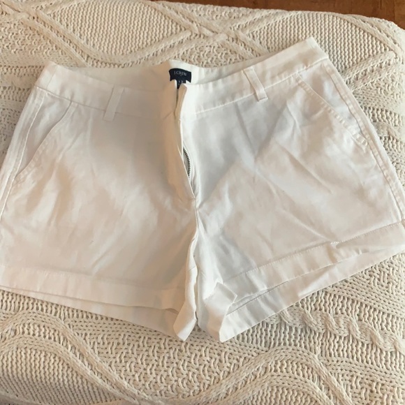 J Crew White Chino Shorts